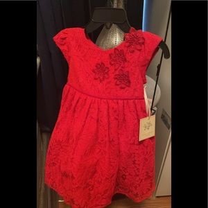 Red Laura Ashley dress